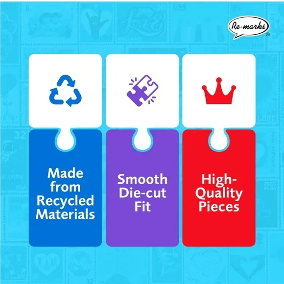 Re-marks Valentines Day Love Letters Stamps Collage Puzzle, 1000 Piece Puzzle - Picture 4 of 4